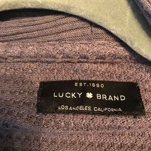 Gun metal grey lucky long front sweater
